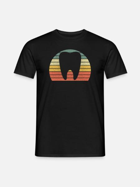 Dent retro - T-shirt homme - noir