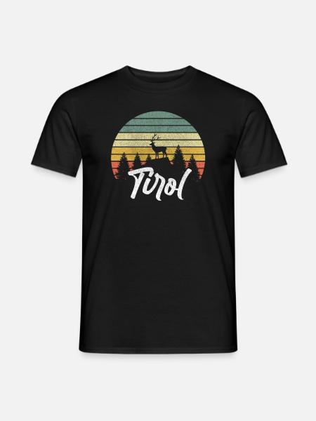 Tirol Österreich Schriftzug Tiroler Wandern Urlaub - Männer T-Shirt - Schwarz