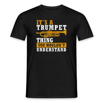 Trompeter Trompete lustiger Spruch Vintage - Männer T-Shirt - Schwarz - Vorne - AI Model Male 178 light (178cm)