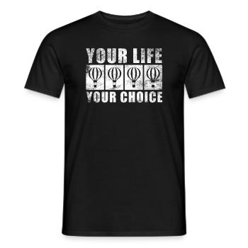 Ballonfahrer Luftfahrt Ballonfahrt Heißluftballon - Männer T-Shirt - Schwarz - Vorne - AI Model Male 178 light (178cm)