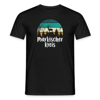 MK Märkischer Kreis - Männer T-Shirt - Schwarz - Vorne - AI Model Male 178 light (178cm)