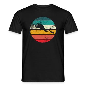 Taucher Geschenk Retro Taucher Tauchen - Männer T-Shirt - Schwarz - Vorne - AI Model Male 178 light (178cm)