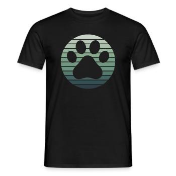 Hundepfote Herz Hundeliebhaber Hundeliebe Dog - Männer T-Shirt - Schwarz - Vorne - AI Model Male 178 light (178cm)