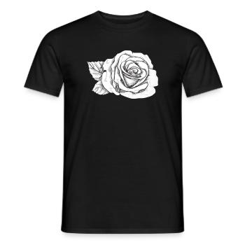 Rose Blume - Männer T-Shirt - Schwarz - Vorne - AI Model Male 178 light (178cm)