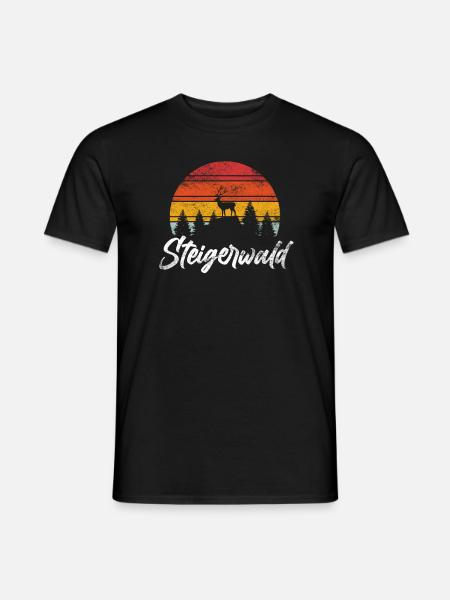 Steigerwald Steigerwälder Lebensgefühl Heimat - Männer T-Shirt - Schwarz