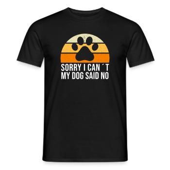 Mon chien dit non - T-shirt homme - noir - Devant - AI Model Male 178 light (178cm)