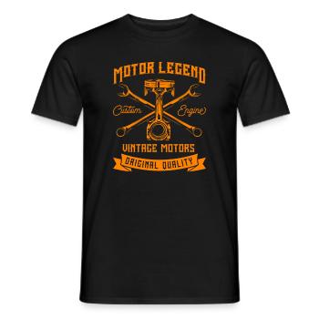 Legend Garage Screwdriver Workshop Piston Car - Men's T-Shirt - black - Front - AI Model Male 178 light (178cm)