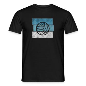 Retro Volleyball Beach Volleyball Volleyballer - Männer T-Shirt - Schwarz - Vorne - AI Model Male 178 light (178cm)