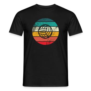 Beach Volleyball Volleyballer - Retro Volleyball - Men's T-Shirt - black - Front - AI Model Male 178 light (178cm)