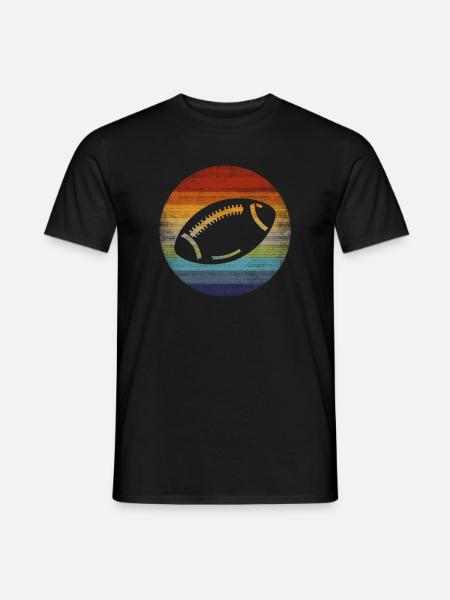 Football Vintage Sunset - T-shirt homme - noir