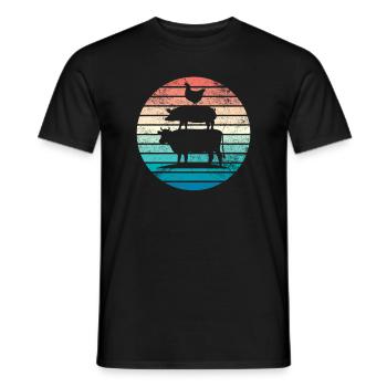 Cow Farm Farm Gift - Men's T-Shirt - black - Front - AI Model Male 178 light (178cm)
