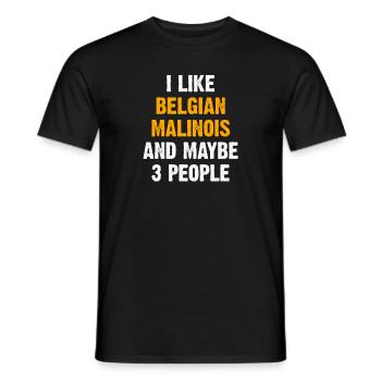 Chien de berger de Malinois - T-shirt homme - noir - Devant - AI Model Male 178 light (178cm)