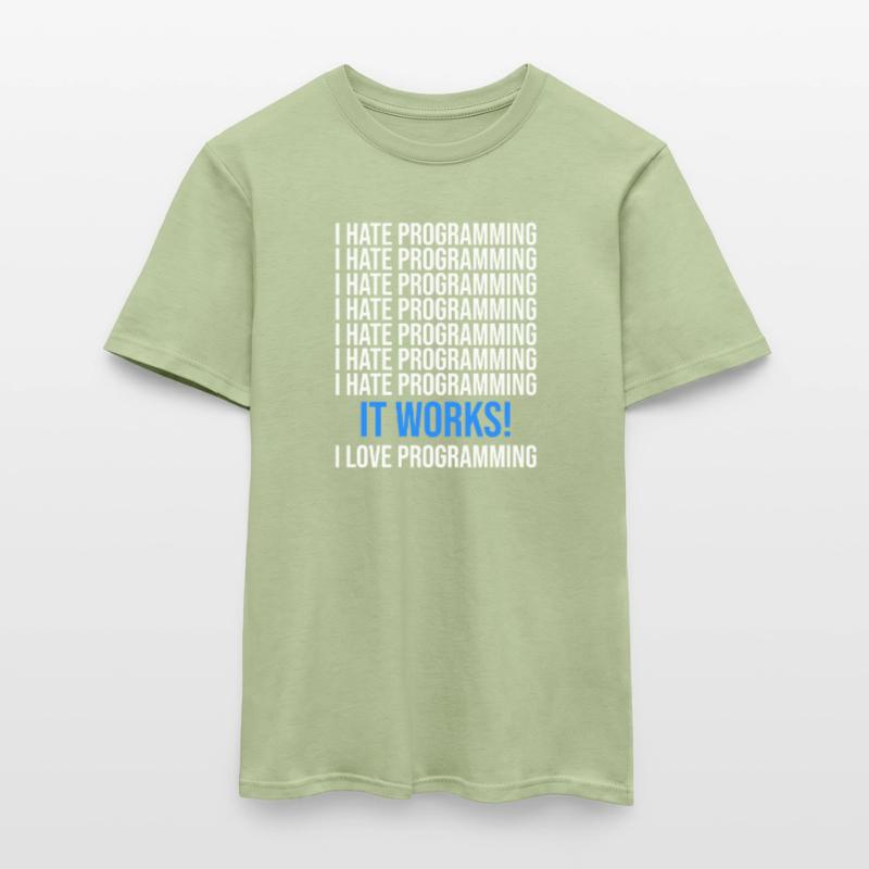 I hate programming - Programmer saying Men's T-Shirt