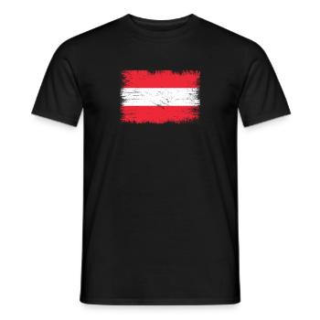 Austria Flag - Men's T-Shirt - black - Front - AI Model Male 178 light (178cm)