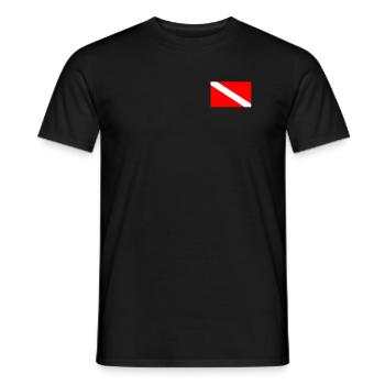 Drapeau de plongeur Pavillon de plongée Cadeau de plongeur - T-shirt homme - noir - Devant - AI Model Male 178 light (178cm)
