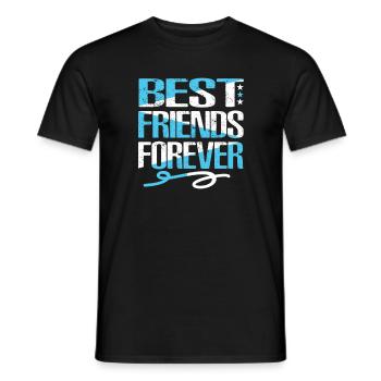 Meilleurs amis pour toujours - T-shirt homme - noir - Devant - AI Model Male 178 light (178cm)