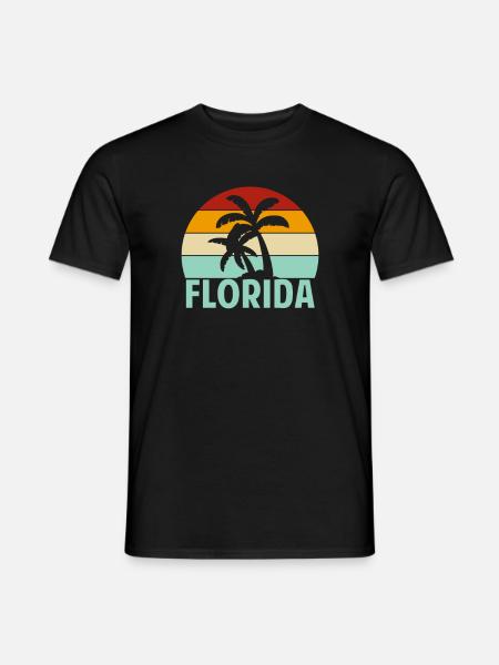 Strand Surfen Sommer Miami Florida - Männer T-Shirt - Schwarz
