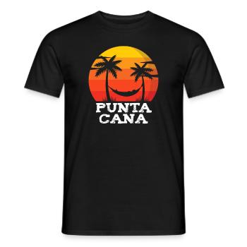 Punta Cana République Dominicaine Vacances Souvenirs - T-shirt homme - noir - Devant - AI Model Male 178 light (178cm)