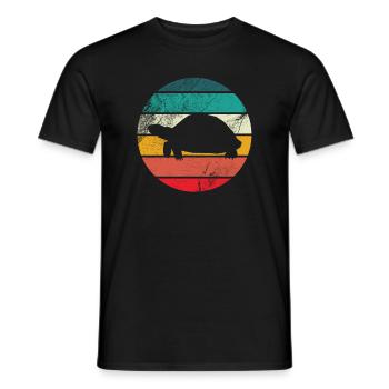 Turtle Turtles Retro Gift - Men's T-Shirt - black - Front - AI Model Male 178 light (178cm)