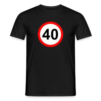 40 Jahre Geburtstag Geschenkidee - Männer T-Shirt - Schwarz - Vorne - AI Model Male 178 light (178cm)