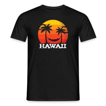 Hawaii Holiday Palm Sun Souvenirs Plage Hawaii - T-shirt homme - noir - Devant - AI Model Male 178 light (178cm)