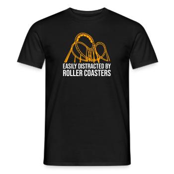 Freizeitpark Spruch für einen Achterbahn Fan - Männer T-Shirt - Schwarz - Vorne - AI Model Male 178 light (178cm)