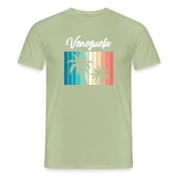 Venezuela - T-shirt homme - vert sauge - Devant - AI Model Male 178 light (178cm)