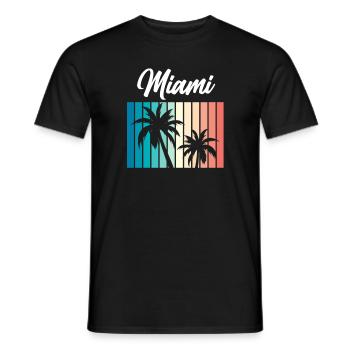 Miami - Männer T-Shirt - Schwarz - Vorne - AI Model Male 178 light (178cm)