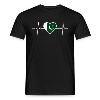 Pakistan Heartbeat - Men's T-Shirt - black - Front - AI Model Male 178 light (178cm)