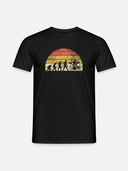 Batteur Evolution Sunset Schlagzeuger - T-shirt homme - noir