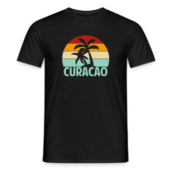 Curaçao - T-shirt homme - noir - Devant - AI Model Male 178 light (178cm)