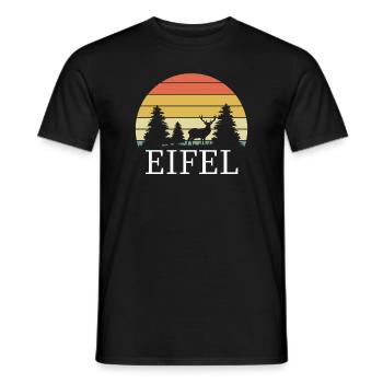 Eifel - Männer T-Shirt - Schwarz - Vorne - AI Model Male 178 light (178cm)