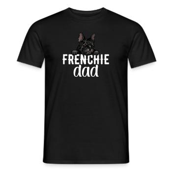 Frenchie Papa Français Bulldog - T-shirt homme - noir - Devant - AI Model Male 178 light (178cm)