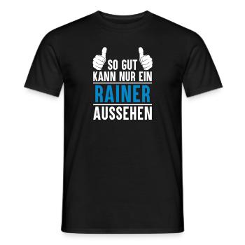 Rainer Name Geschenkidee Rainer Geschenk Vorname - Männer T-Shirt - Schwarz - Vorne - AI Model Male 178 light (178cm)