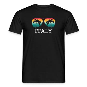 Italy Travel Holiday Travel Summer Sun Souvenir - Men's T-Shirt - black - Front - AI Model Male 178 light (178cm)
