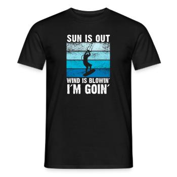 Kitesurfing Kite Surfen Windsurfen Kitesurfen Kite - Männer T-Shirt - Schwarz - Vorne - AI Model Male 178 light (178cm)