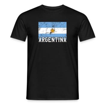 Argentina South America Flag Pride Travel Gift - Men's T-Shirt - black - Front - AI Model Male 178 light (178cm)