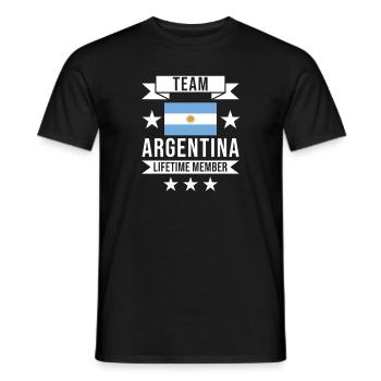 Argentine Drapeau Amérique du Sud Amérique latine Pays - T-shirt homme - noir - Devant - AI Model Male 178 light (178cm)