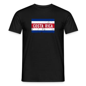 Costa Rica - Costa Rica Flagge - Männer T-Shirt - Schwarz - Vorne - AI Model Male 178 light (178cm)