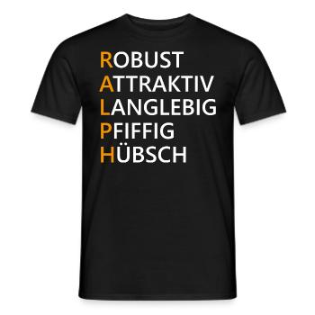 Ralph Name Geschenk - Männer T-Shirt - Schwarz - Vorne - AI Model Male 178 light (178cm)