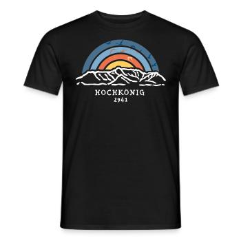 Hochkönig Tirol Trail Wandern Skigebiet Souvenir - Männer T-Shirt - Schwarz - Vorne - AI Model Male 178 light (178cm)