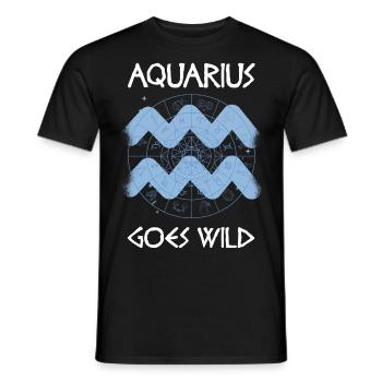 Aquarius Wassermann Astrologie Geschenk - Männer T-Shirt - Schwarz - Vorne - AI Model Male 178 light (178cm)