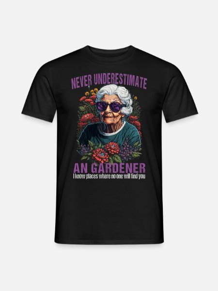 Gärtnerin - Gartenarbeit - Hobbygärtnerin - Männer T-Shirt - Schwarz