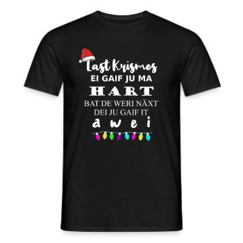 Weihnachten 80er Ohrwurm lustig Schlager Musik Fun - Männer T-Shirt - Schwarz - Vorne - AI Model Male 178 light (178cm)