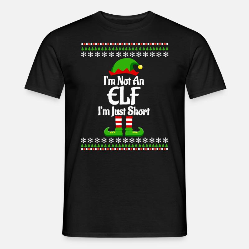 Freches Weihnachtsgeschenk Weihnachtsoutfit Elfe - Männer T-Shirt - Schwarz