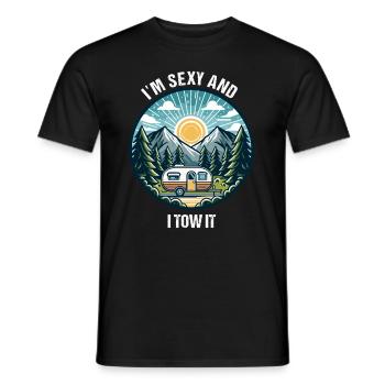 Caravan Motorhome Caravan Camper Fun Holiday - Men's T-Shirt - black - Front - AI Model Male 178 light (178cm)