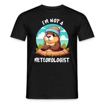 Groundhog Day USA Funny Spring - Men's T-Shirt - black - Front - AI Model Male 178 light (178cm)