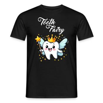 Tooth Fairy England America Milk Teeth Nursery - Men's T-Shirt - black - Front - AI Model Male 178 light (178cm)
