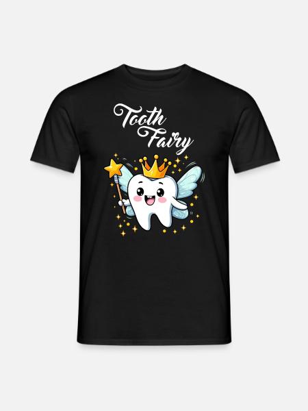 Zahnfee England Amerika Milchzähne Kindergarten - T-shirt herr - svart