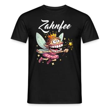 Fée des dents Costume de carnaval Déguisement drôle Alaaf - T-shirt homme - noir - Devant - AI Model Male 178 light (178cm)